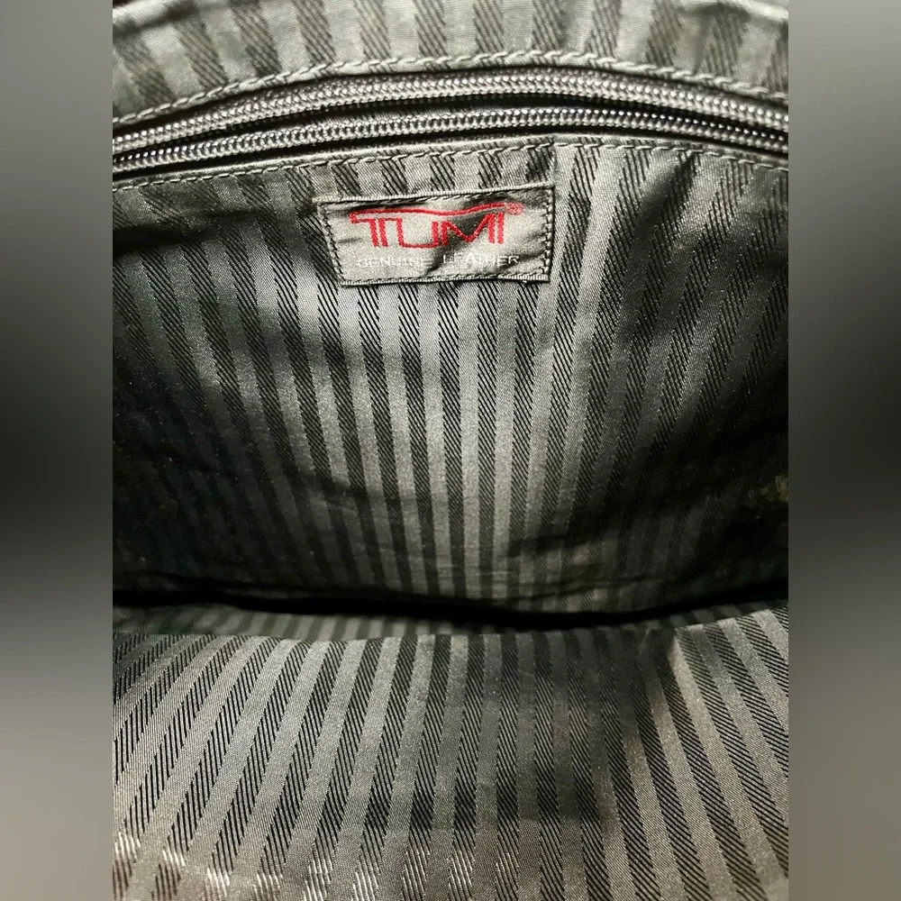 Vintage Tumi Black Leather Laptop Bag